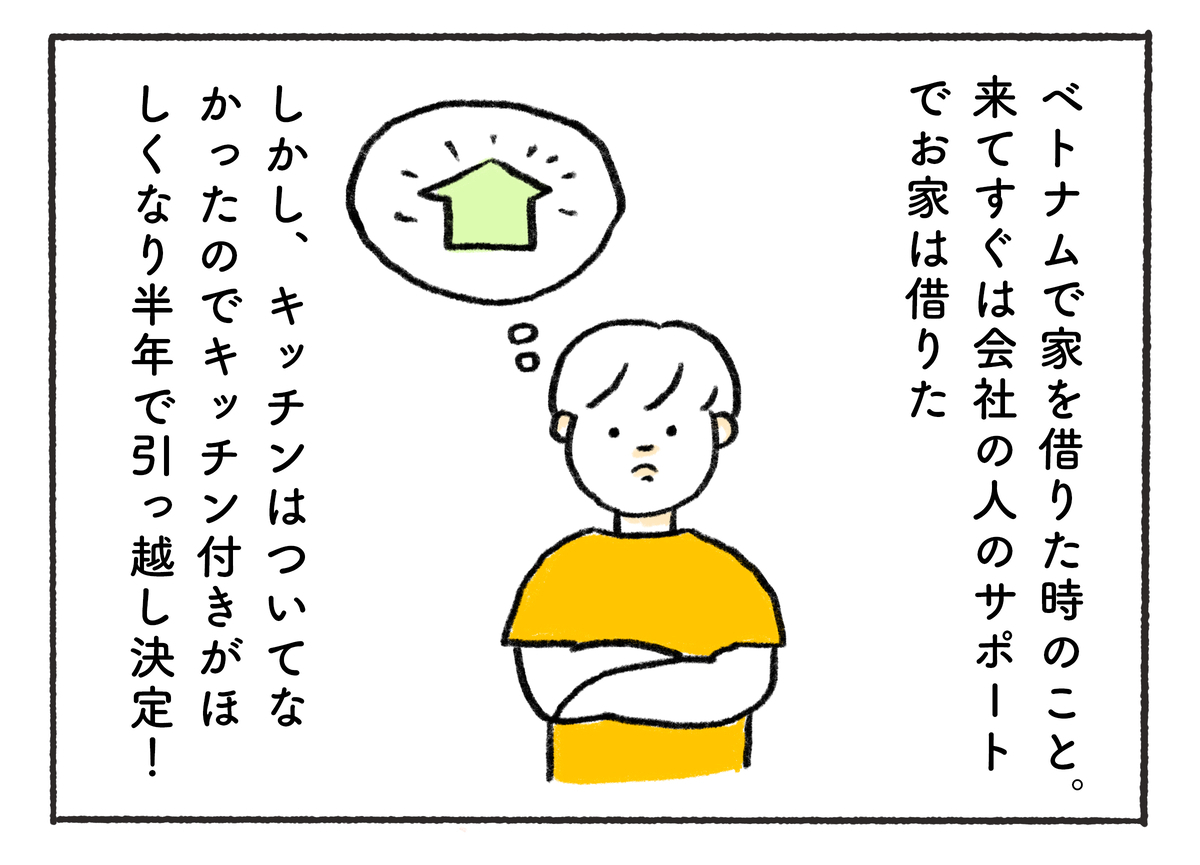 ベトナムで家を借りた時のこと。 来てすぐは会社の人のサポート でお家は借りた