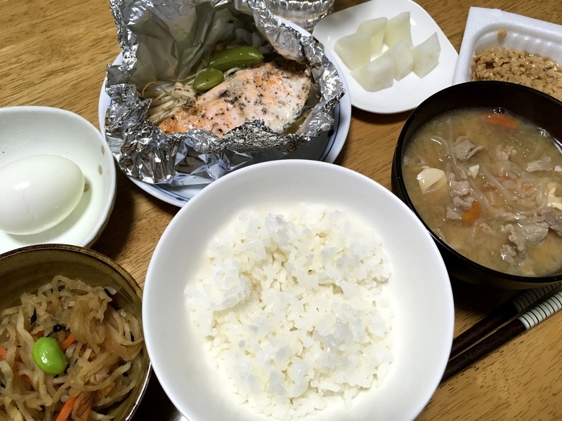 オーブントースターで鮭のホイル焼き 麺つゆで簡単 肉豆腐 二人暮らしの毎日ごはん