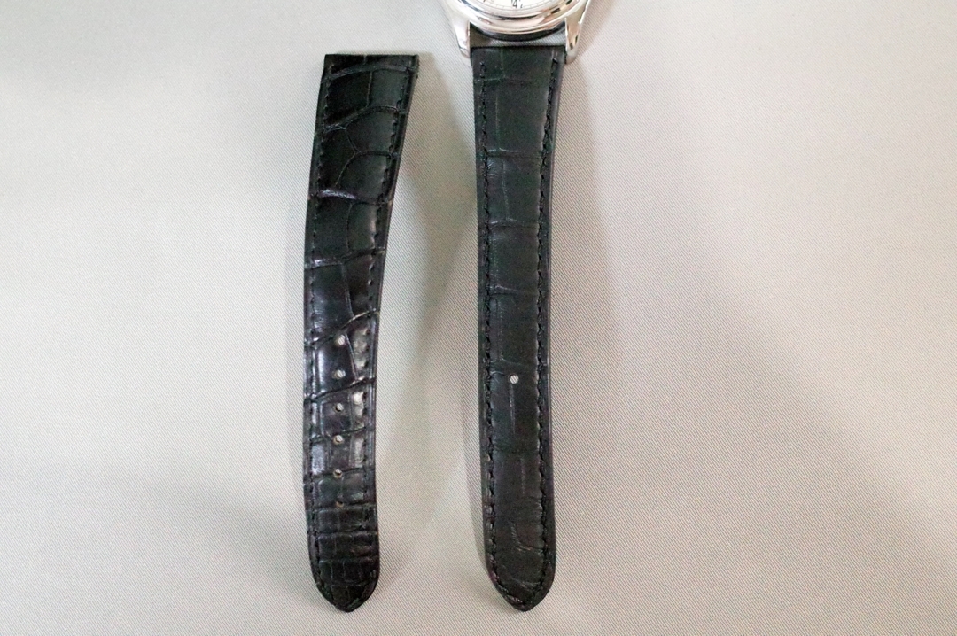 ジャンルソー　純正　クロコダイルベルト　シャイニー　グレー　12/10 ジャンルソー 純正 クロコダイルベルト シャイニー グレー 12/10 4 藍