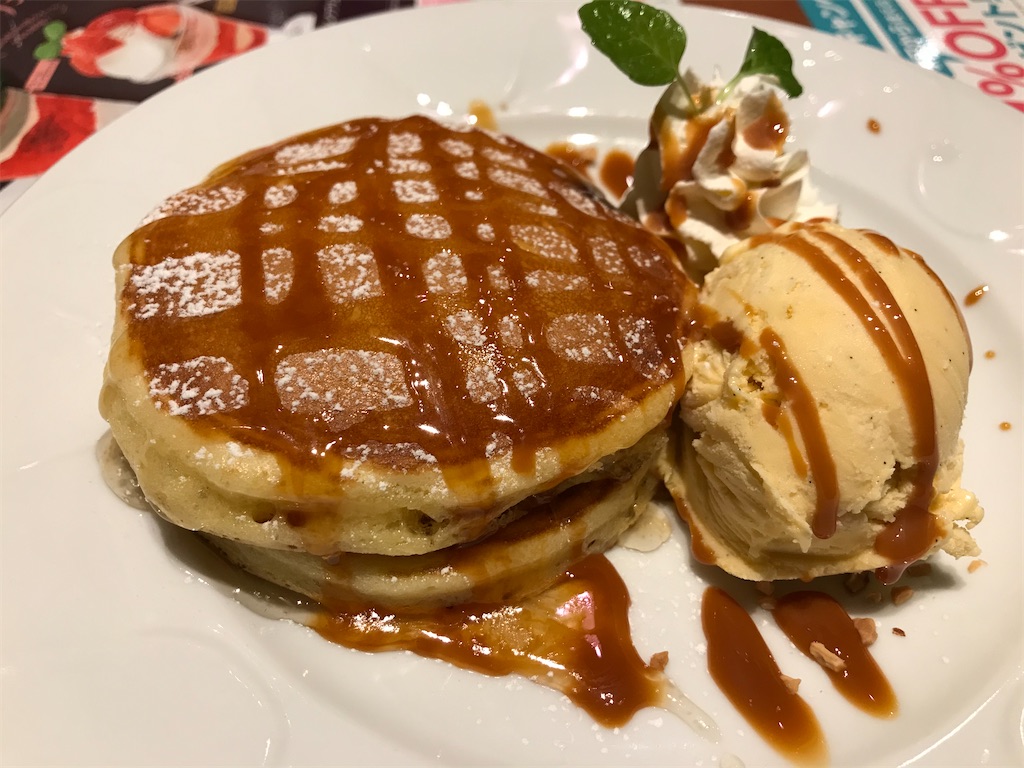 デニーズのキャラメルバナナパンケーキのレシピを模倣
