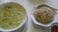 炒飯と野菜スープ