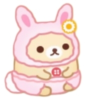 e037コリラックマ子うさぎ風