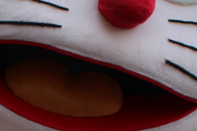 パチえもんの着ぐるみの口