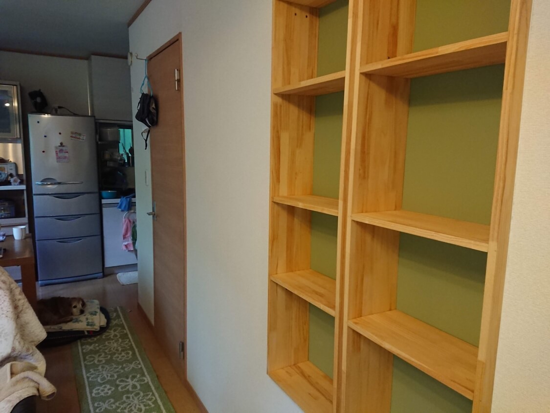 ニッチ棚を壁に嵌める巻。完成と失敗 - すももも桃もモモだよね。
