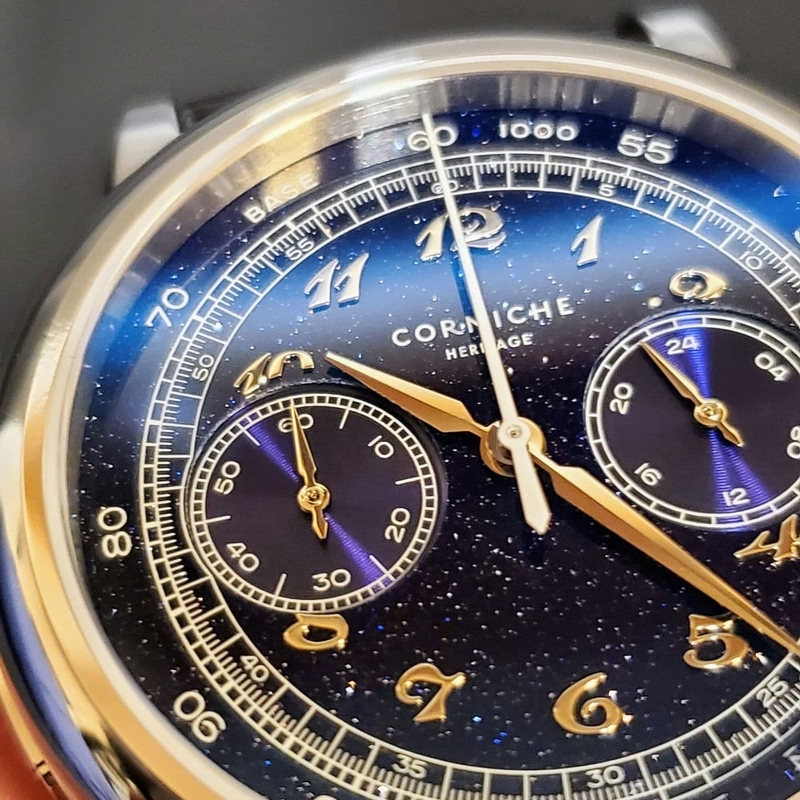 腕時計喫茶-Wristwatch-Tearoom- | 袖口に『満点の星空』を… CORNICHE（コーニッシュ）「Heritage Chronograph Ciel Noctune（ヘリテージ クロノグラフ シエル ノクターン）」