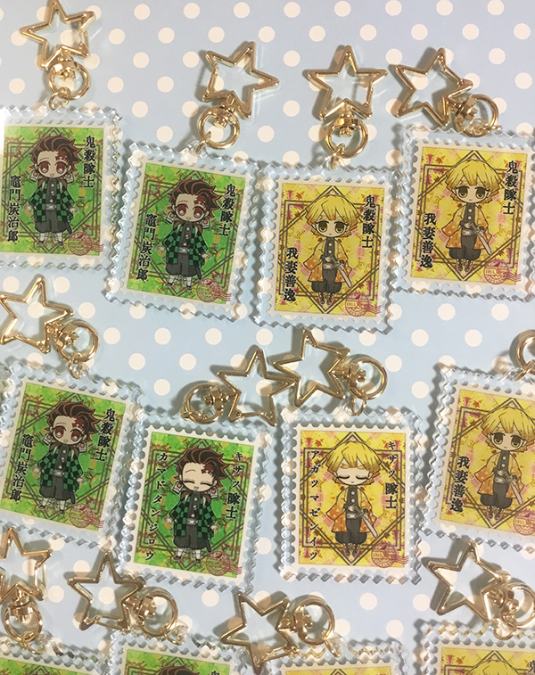 炭治郎さん切手風アクキー届きました 二次創作 同人グッズ Sungenのイラスト練習ブログ