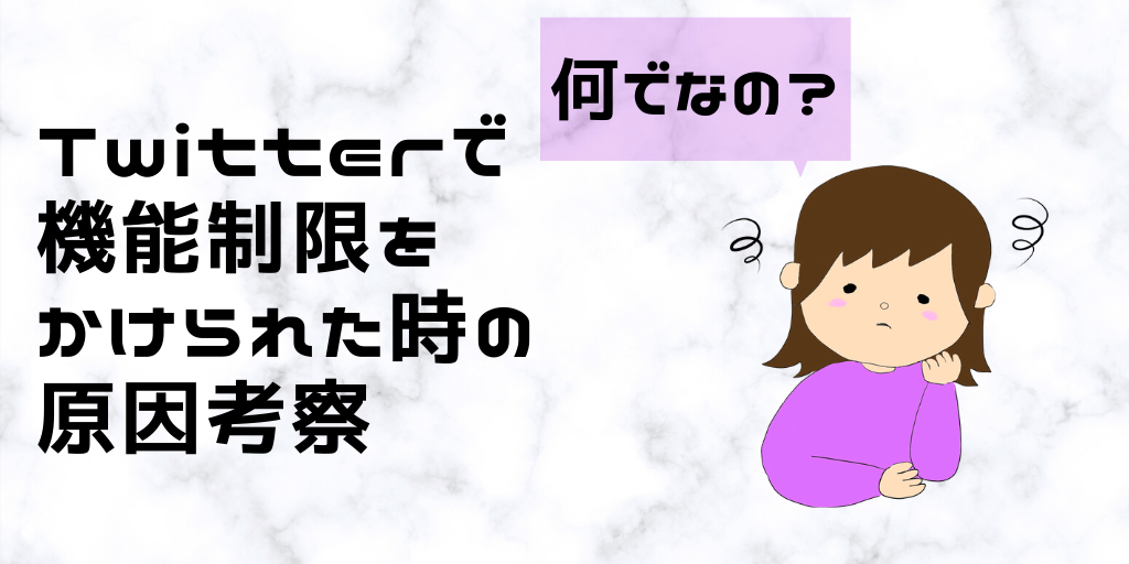 Twitterで機能制限をかけられた時の原因考察