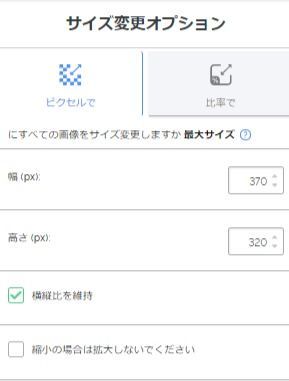ピクセル単位でサイズ変更