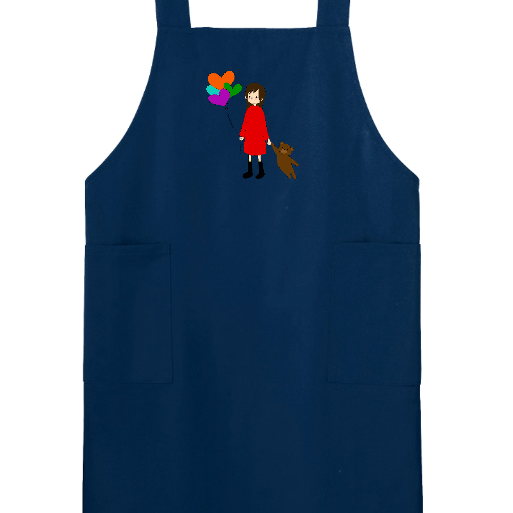 【オリラボマーケット】くまさんとお散歩すんこH型エプロン