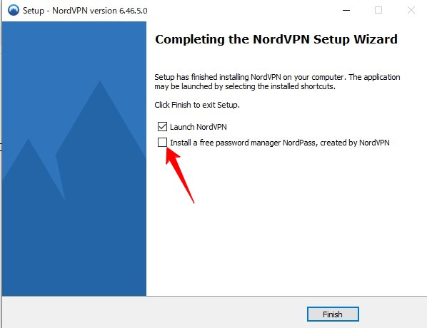 NordVPNをインストール完了