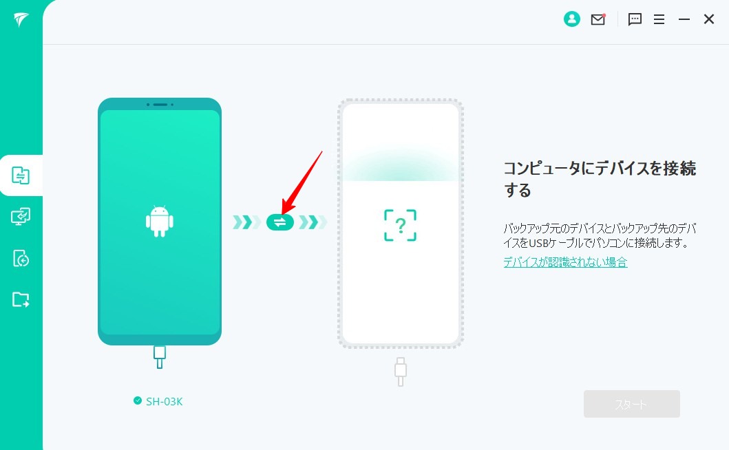 LINEデータの双方向転送