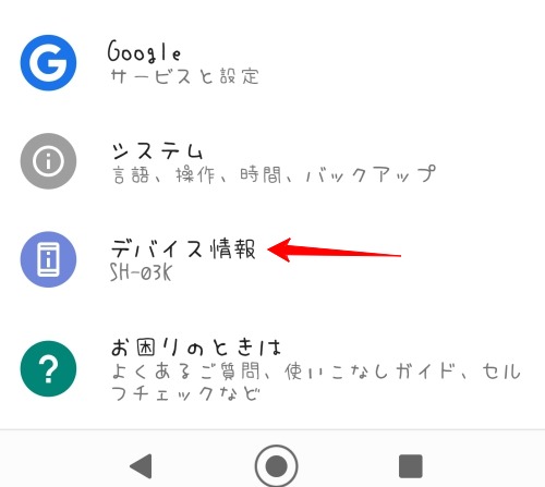 デバイス情報
