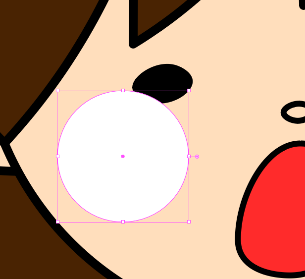 円を描く