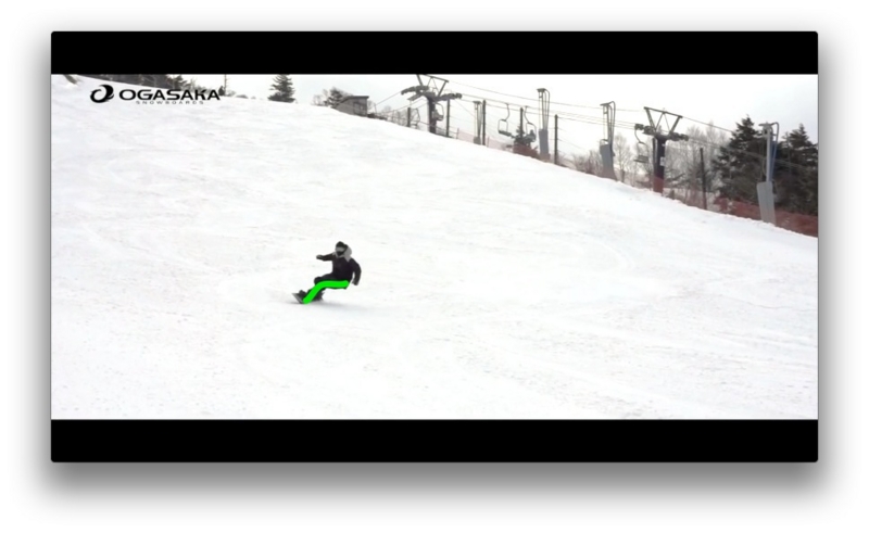 バックサイドで強い角付けをするときの荷重方法 - スノーボード