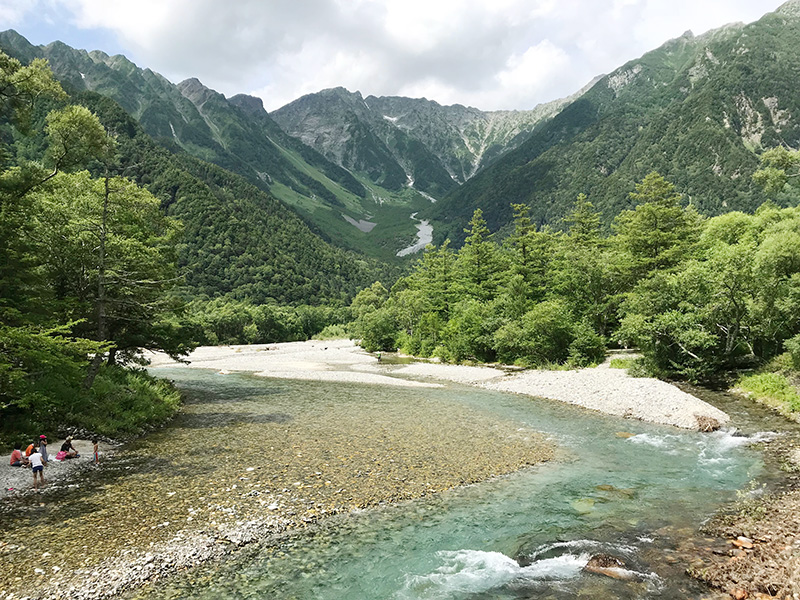 上高地から穂高連峰