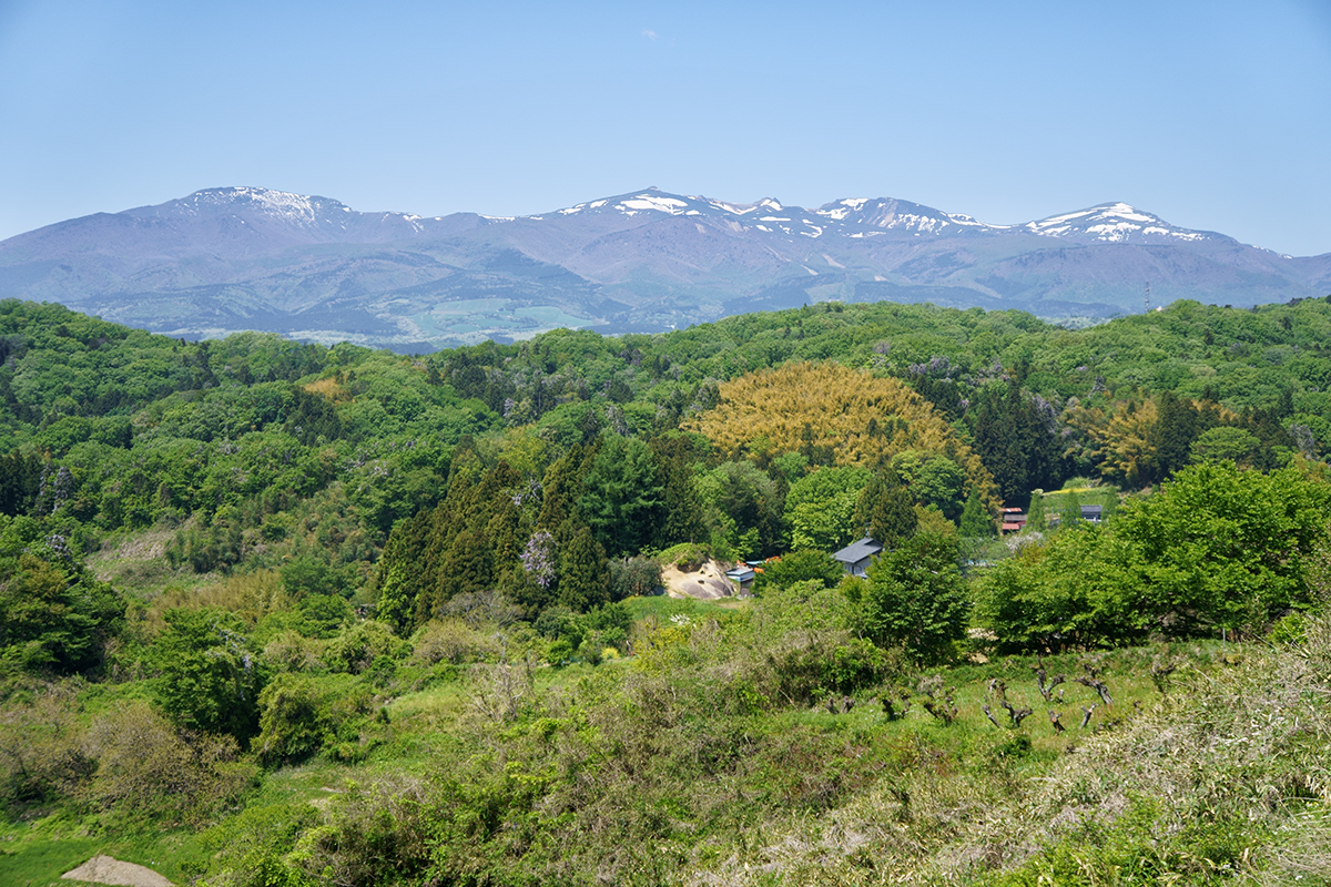 f:id:sunsun_fine:20190523005644j:plain 霞ヶ城公園から見た安達太良山