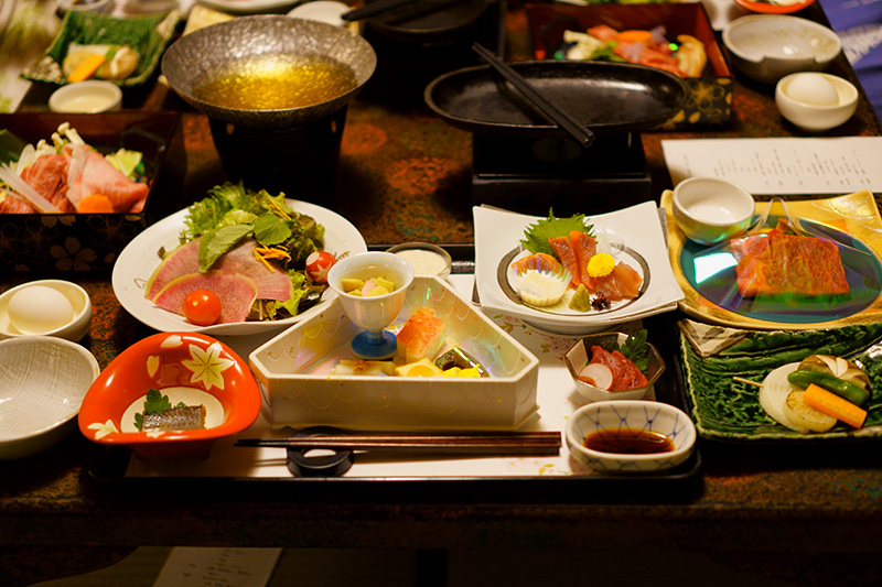 東山温泉の料理