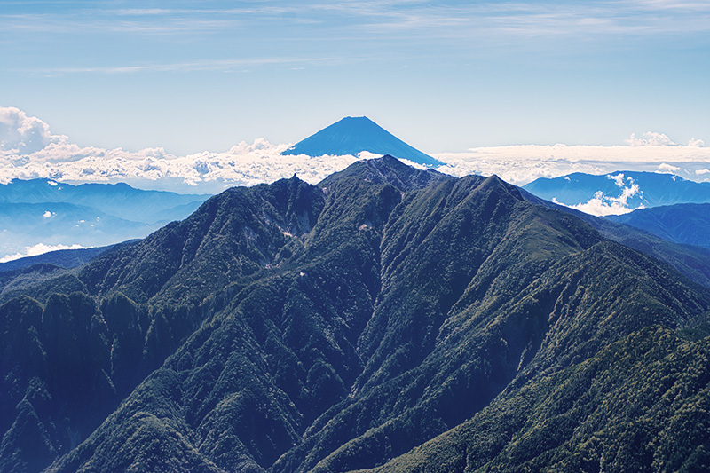 鳳凰三山と富士山