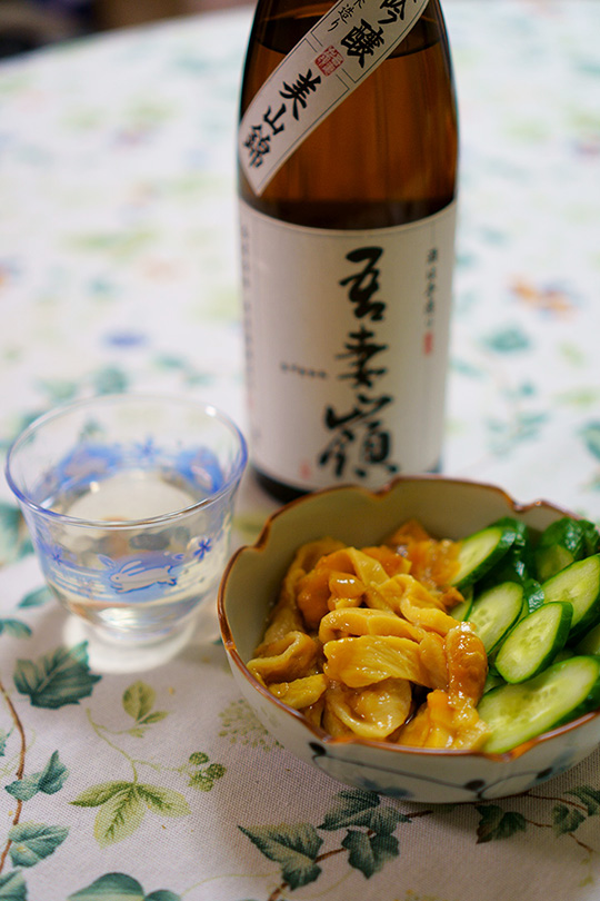 ホヤと日本酒