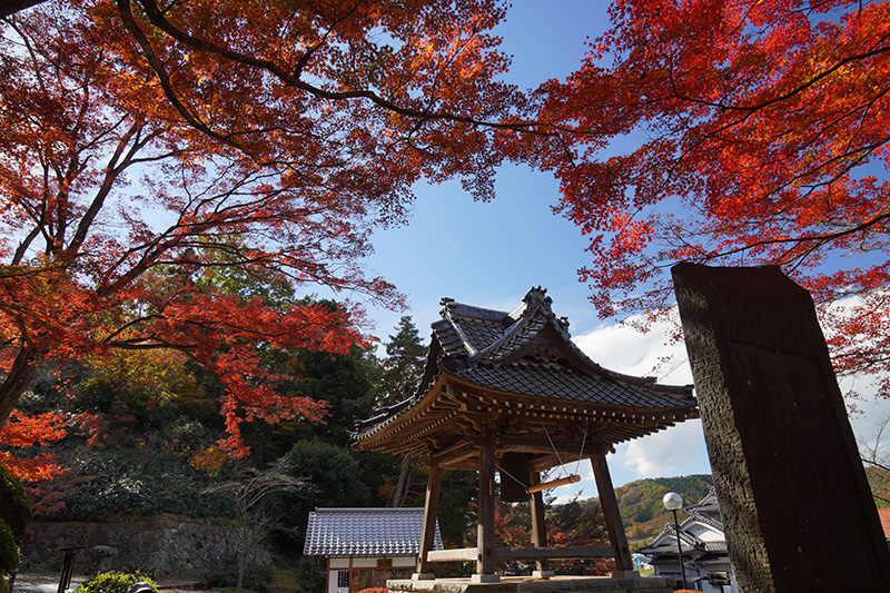 鐘つき堂と紅葉