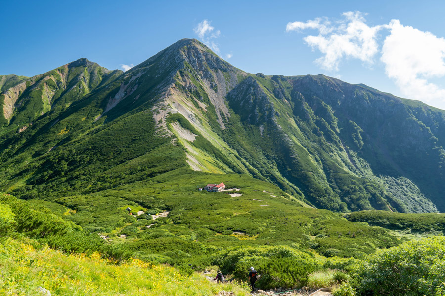 鷲羽岳と三俣小屋