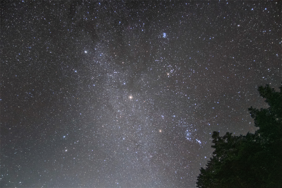 冬の星座と火星