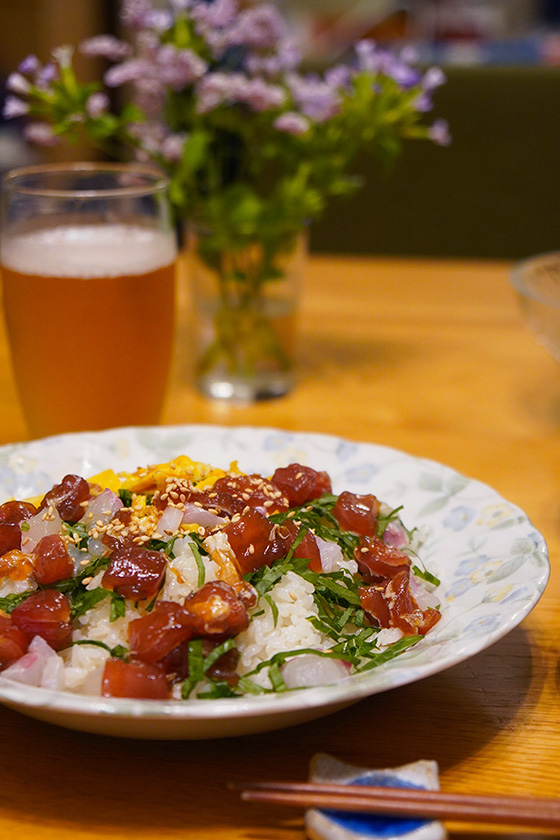 漬けマグロのちらし寿司