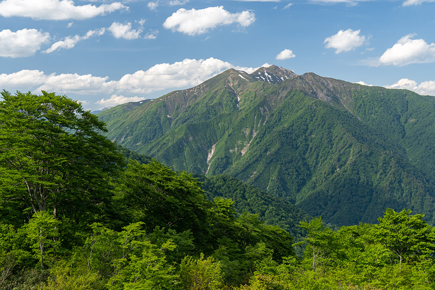 天神平から朝日岳方面