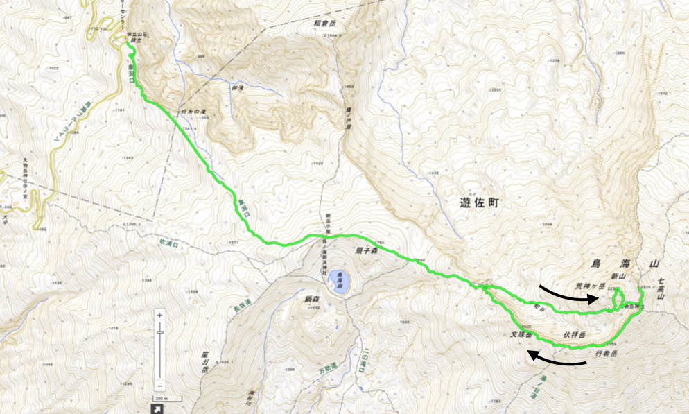 象潟口から登ります