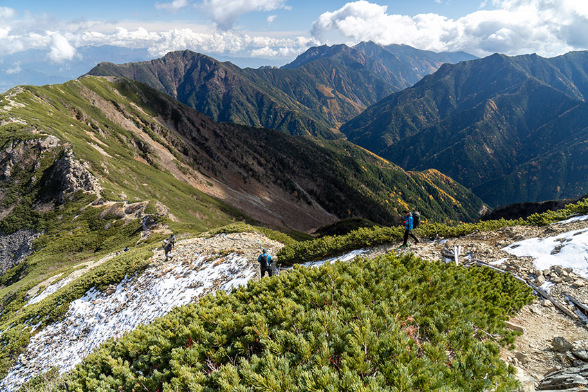 早川尾根と鳳凰三山