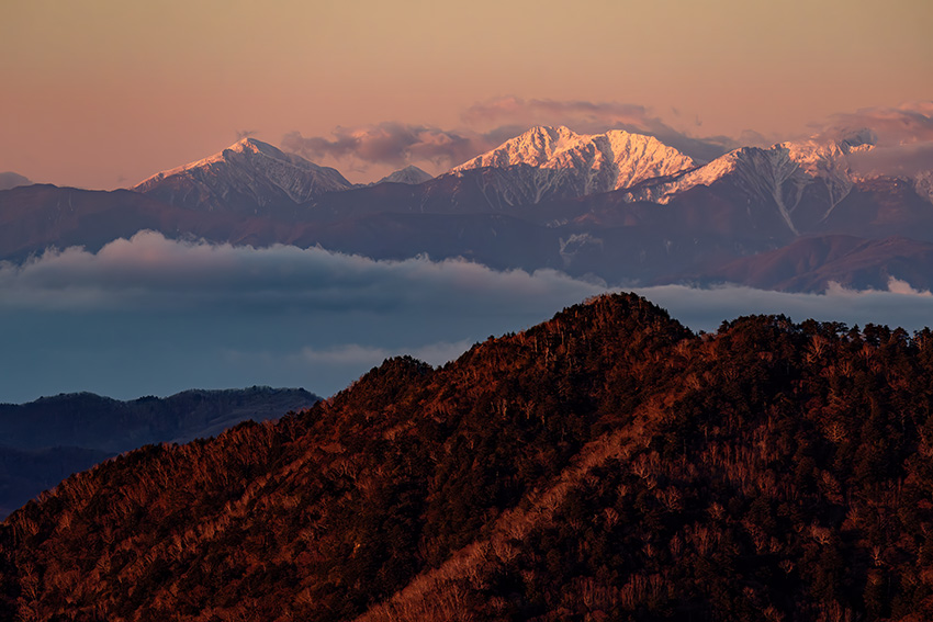 聖岳，赤石岳，悪沢岳