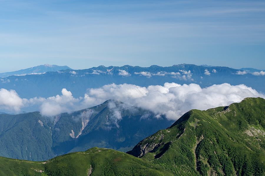 中央アルプスと木曽御嶽山
