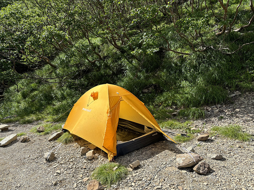 百間洞山の家のテント場