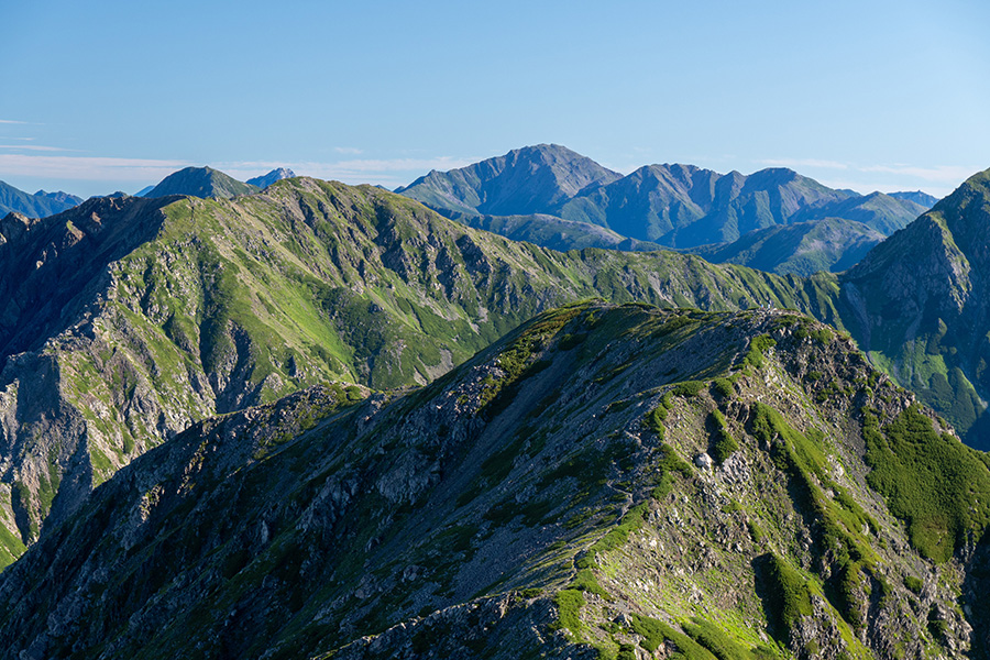 間ノ岳と農鳥岳
