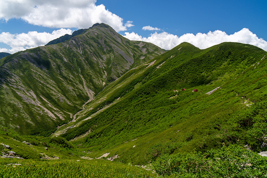 赤石岳と荒川小屋を振り返る