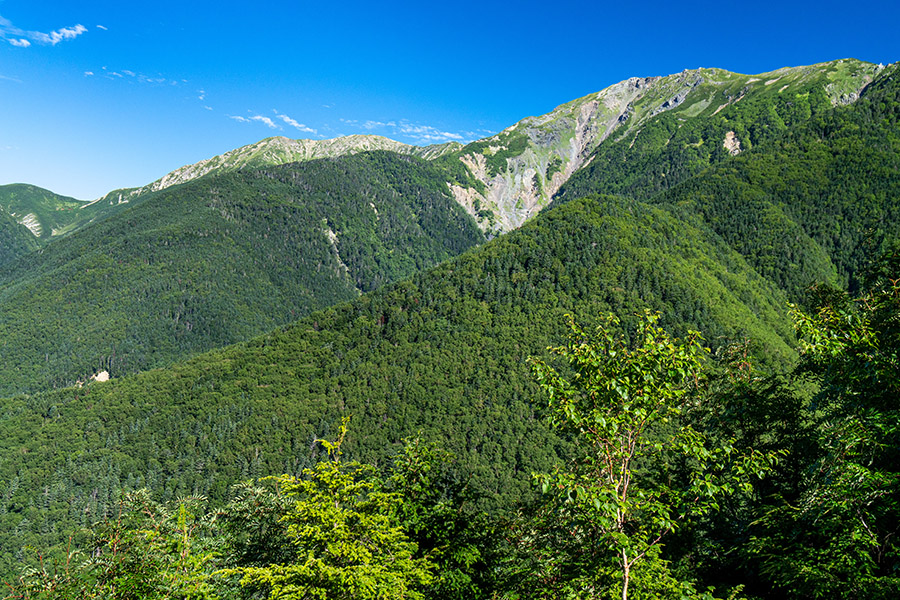 見晴岩から荒川三山