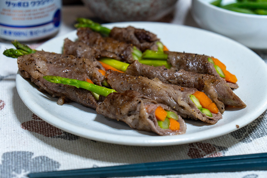アスパラとにんじんの肉巻き