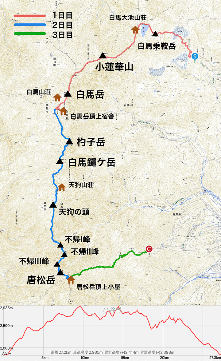 白馬岳〜唐松岳縦走