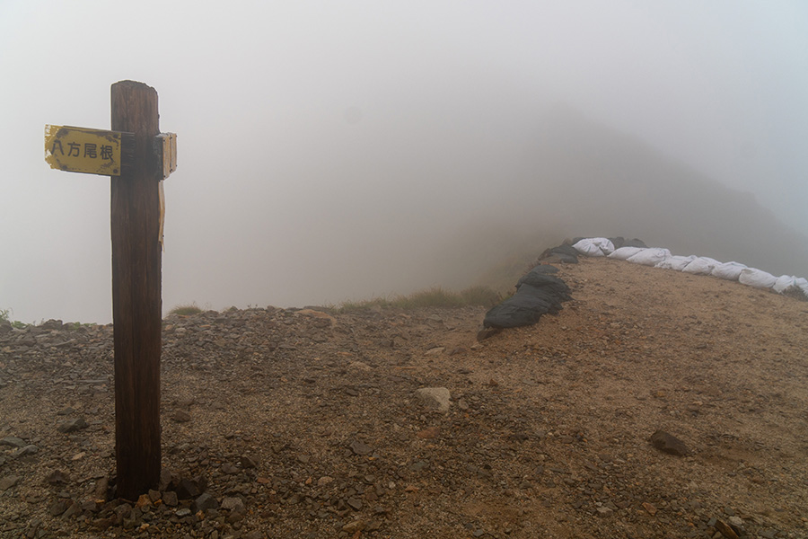 八方尾根へ下山