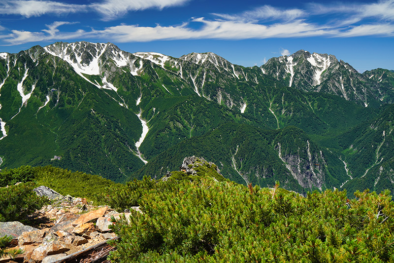 後立山連峰・赤沢岳から見た立山（2021年撮影）