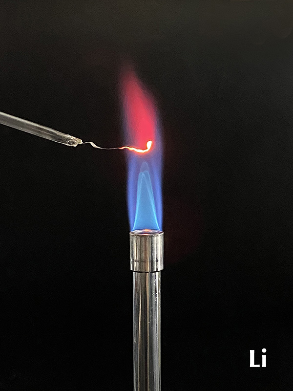 リチウムの炎色反応