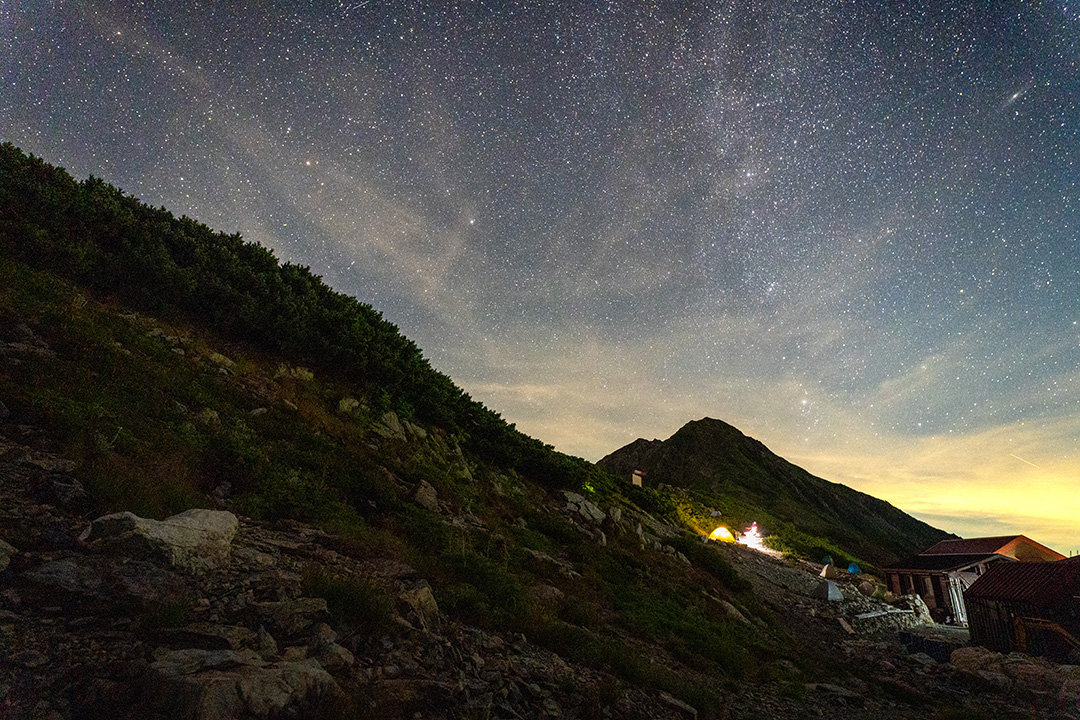 北岳方面の星空