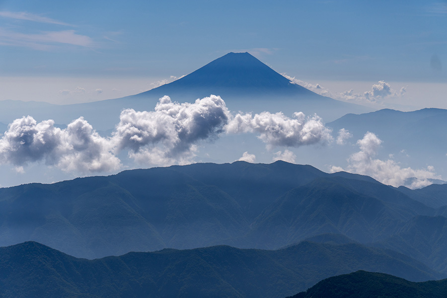 北岳から見た富士山