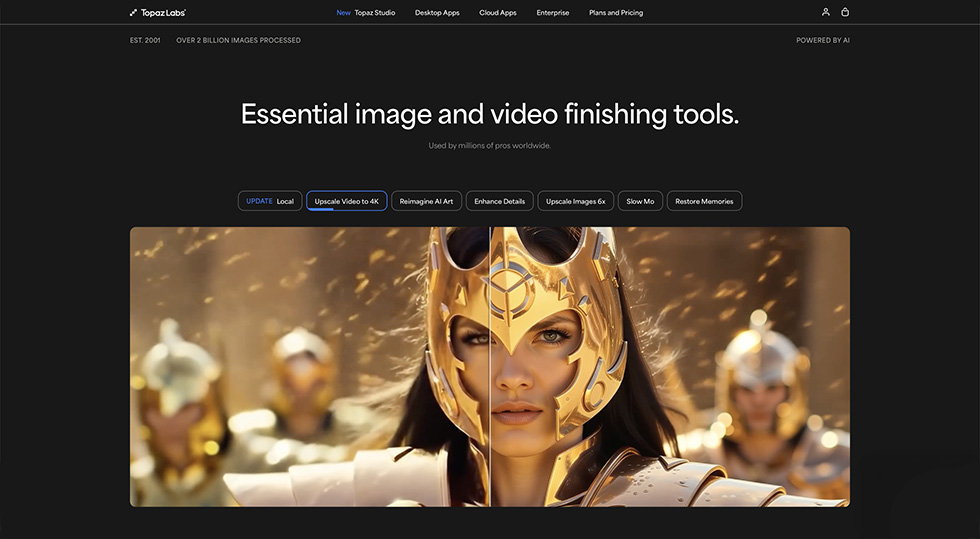 Topaz Labs のwebサイト