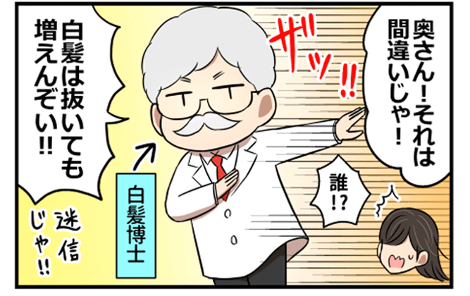 第1話 白髪って抜いたら増えるの 答えはno 白髪ニュース 毛髪診断士による白髪の総合情報サイト