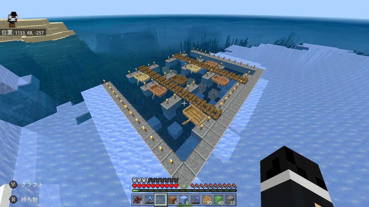 マイクラ 水族館にボート専用駐車場と開け閉めできるゲートを設置 52 すろーのマイクラ日記