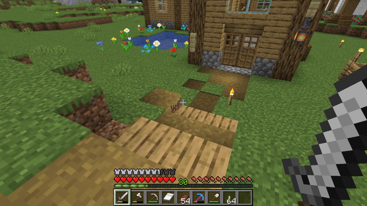 マイクラ おしゃれなネザーゲートをつくり隊 あと牛 羊小屋も装飾 すーぱーすろーらいふ 7 すろーのマイクラ日記