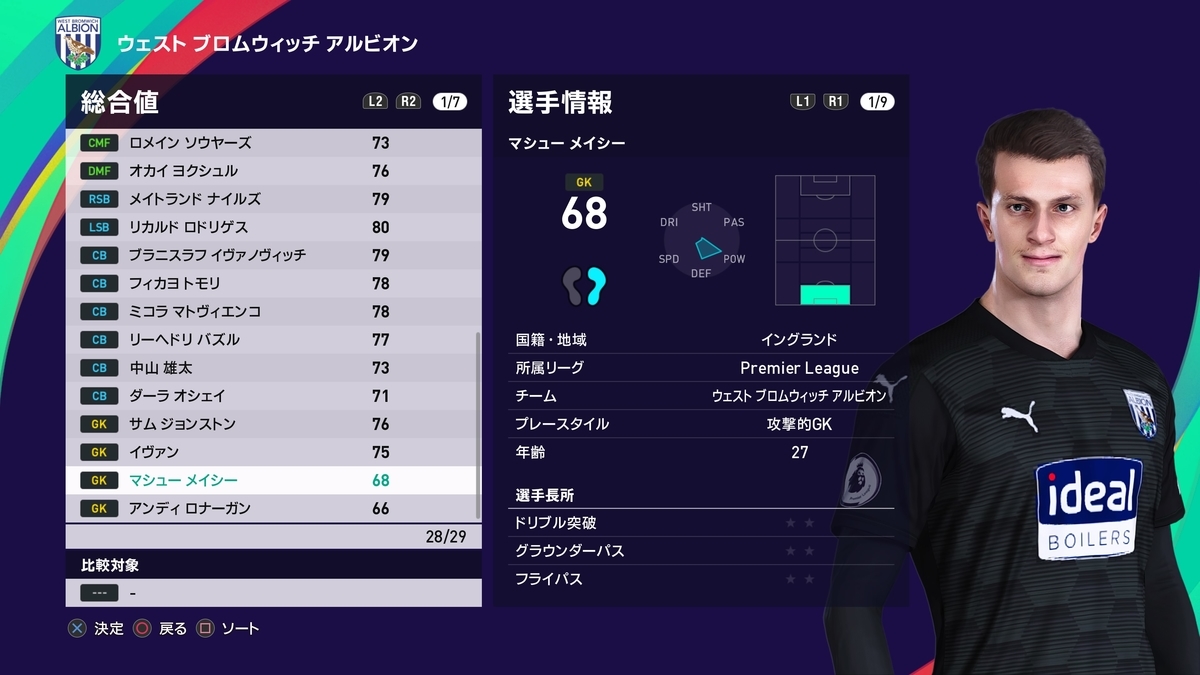 ウイイレ2021 WBA マスターリーグ6 - susataのブログ
