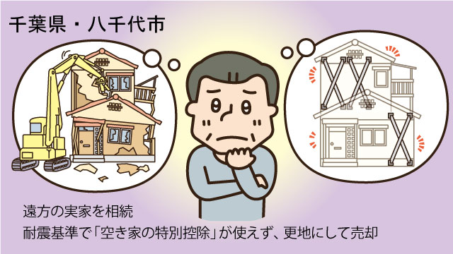 千葉県八千代市Tさん(60代)/相続した築50年の実家。土地として売り出し、8カ月待った末の値下げで売却成功