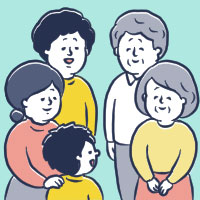 買主の子育てファミリーにマンションを引き渡す